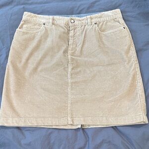 L. L. Bean Tan Corduroy Skirt